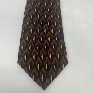 🇺🇸 JZ Richards Silk Tie Handmade In USA 60x4 Multi-colored Geometric